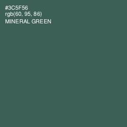 #3C5F56 - Mineral Green Color Image